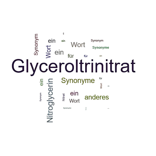 Ein anderes Wort für Glyceroltrinitrat - Synonym Glyceroltrinitrat