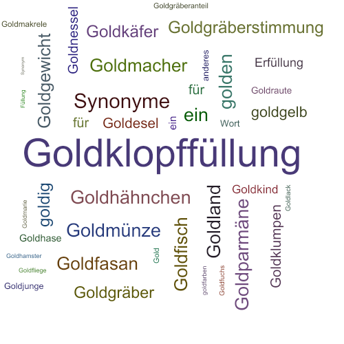 Ein anderes Wort für Goldhämmerfüllung - Synonym Goldhämmerfüllung
