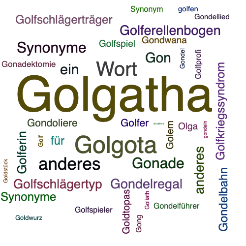 Ein anderes Wort für Golgatha - Synonym Golgatha