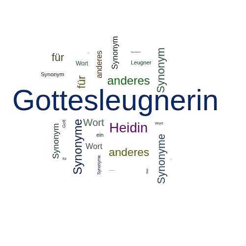 Ein anderes Wort für Gottesleugnerin - Synonym Gottesleugnerin