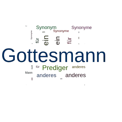 Ein anderes Wort für Gottesmann - Synonym Gottesmann