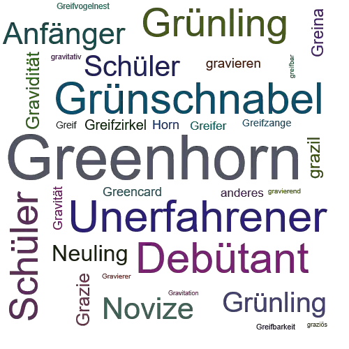 Ein anderes Wort für Greenhorn - Synonym Greenhorn