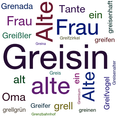 Ein anderes Wort für Greisin - Synonym Greisin