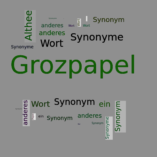 Ein anderes Wort für Grozpapel - Synonym Grozpapel