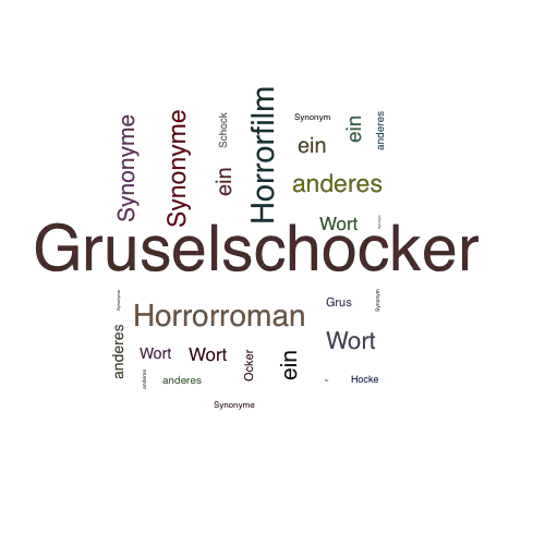 Ein anderes Wort für Gruselschocker - Synonym Gruselschocker