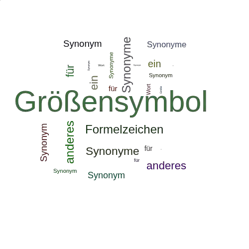 Ein anderes Wort für Größensymbol - Synonym Größensymbol
