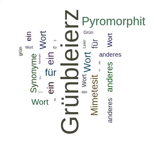 Ein anderes Wort für Grünbleierz - Synonym Grünbleierz