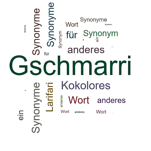 Ein anderes Wort für Gschmarri - Synonym Gschmarri