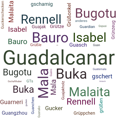 Ein anderes Wort für Guadalcanar - Synonym Guadalcanar