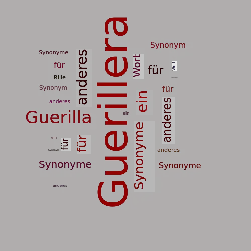 Ein anderes Wort für Guerillera - Synonym Guerillera