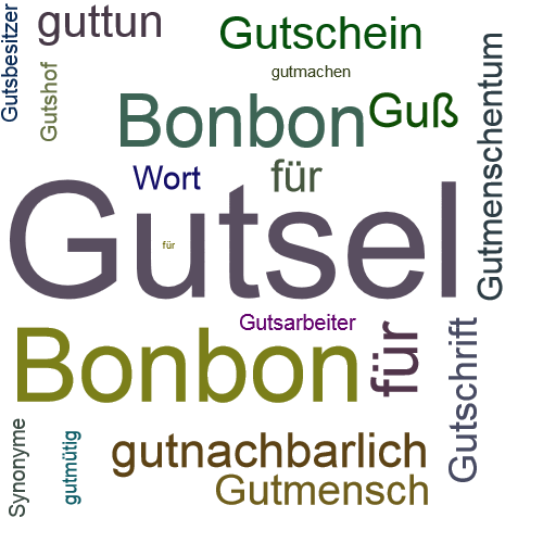 Ein anderes Wort für Gutsel - Synonym Gutsel