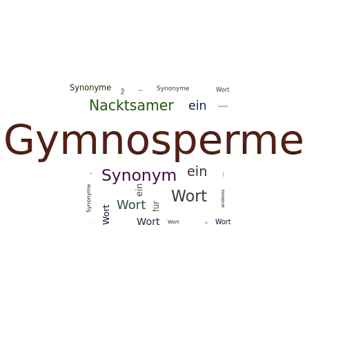 Ein anderes Wort für Gymnosperme - Synonym Gymnosperme