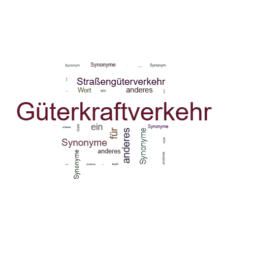 Ein anderes Wort für Güterkraftverkehr - Synonym Güterkraftverkehr