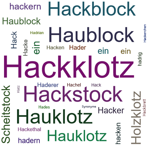 Ein anderes Wort für Hackklotz - Synonym Hackklotz