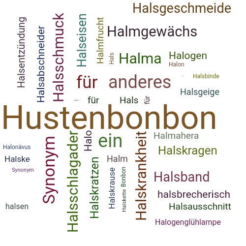 Ein anderes Wort für Halsbonbon - Synonym Halsbonbon