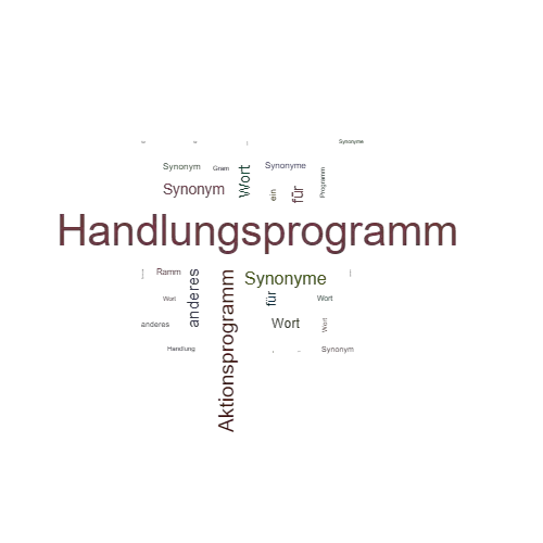 Ein anderes Wort für Handlungsprogramm - Synonym Handlungsprogramm