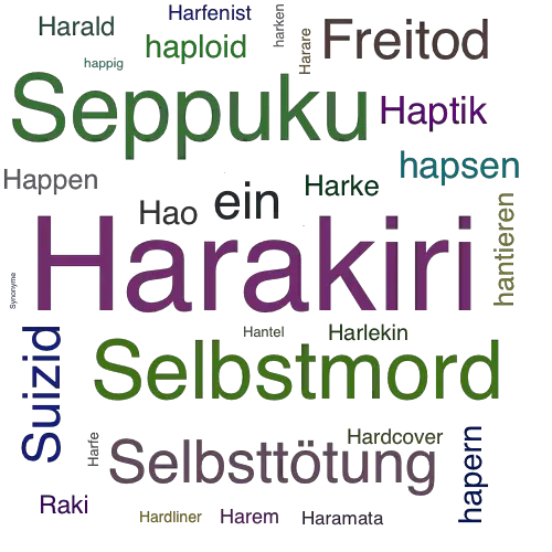Ein anderes Wort für Harakiri - Synonym Harakiri