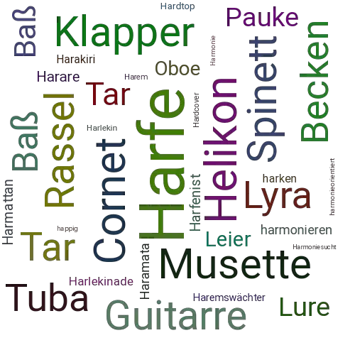 Ein anderes Wort für Harfe - Synonym Harfe
