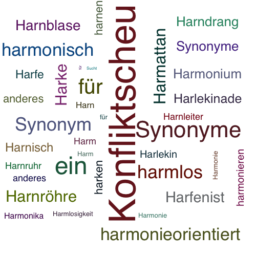 Ein anderes Wort für Harmoniesucht - Synonym Harmoniesucht