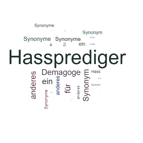 Ein anderes Wort für Hassprediger - Synonym Hassprediger