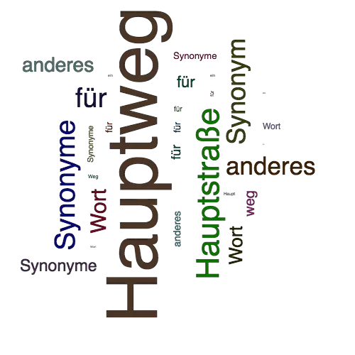 Ein anderes Wort für Hauptweg - Synonym Hauptweg