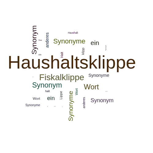 Ein anderes Wort für Haushaltsklippe - Synonym Haushaltsklippe