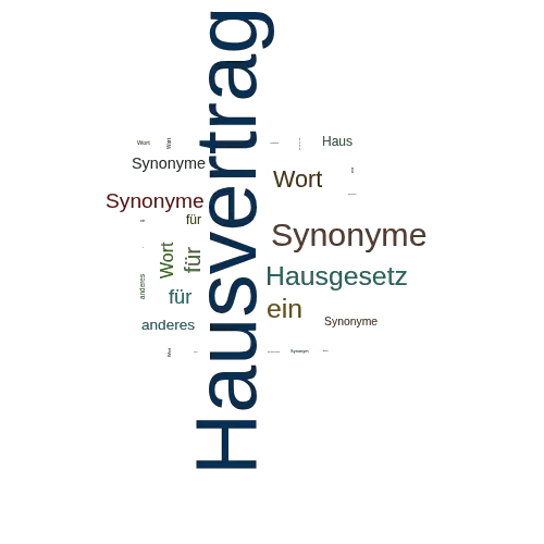 Ein anderes Wort für Hausvertrag - Synonym Hausvertrag