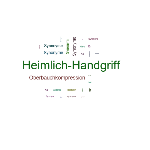 Ein anderes Wort für Heimlich-Handgriff - Synonym Heimlich-Handgriff