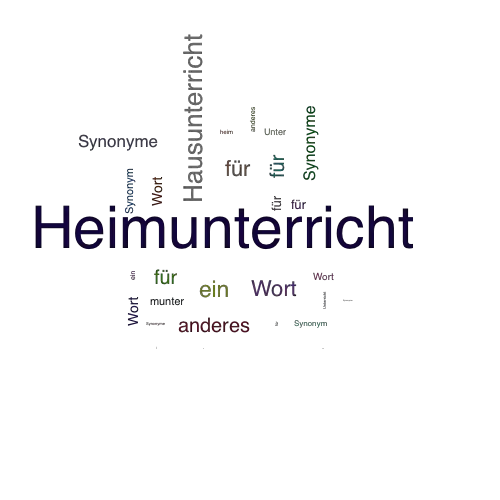 Ein anderes Wort für Heimunterricht - Synonym Heimunterricht