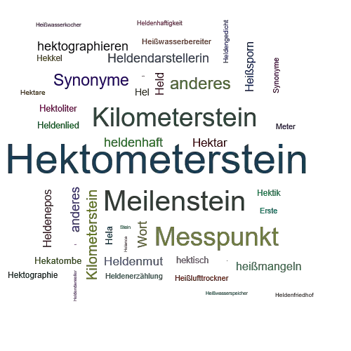 Ein anderes Wort für Hektometerstein - Synonym Hektometerstein