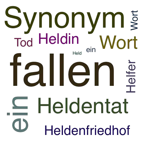 Ein anderes Wort für Heldentod - Synonym Heldentod