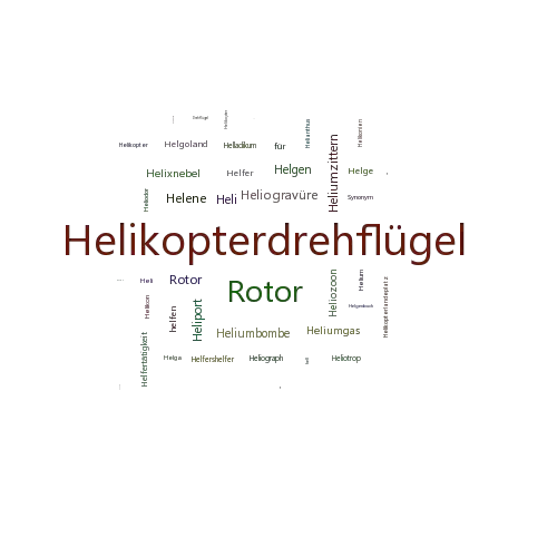 Ein anderes Wort für Helikopterdrehflügel - Synonym Helikopterdrehflügel