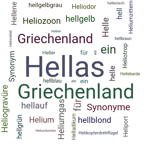 Ein anderes Wort für Hellas - Synonym Hellas