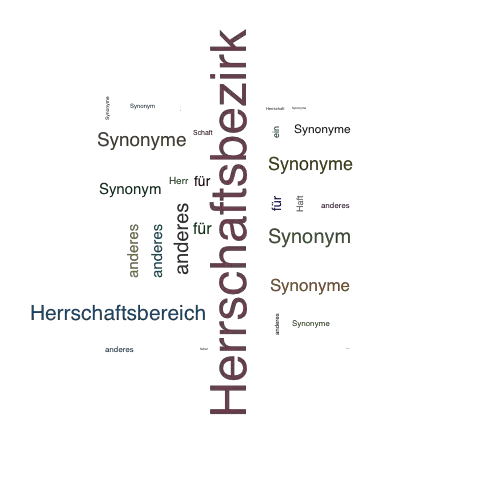 Ein anderes Wort für Herrschaftsbezirk - Synonym Herrschaftsbezirk