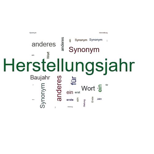 Ein anderes Wort für Herstellungsjahr - Synonym Herstellungsjahr