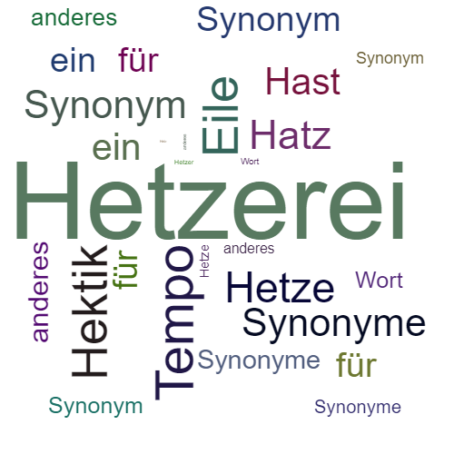 Ein anderes Wort für Hetzerei - Synonym Hetzerei