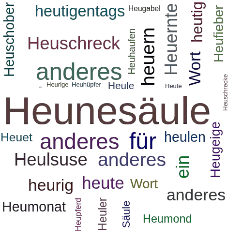 Ein anderes Wort für Heunensäule - Synonym Heunensäule