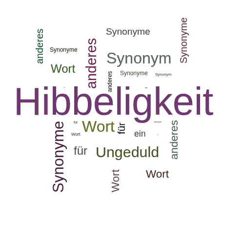 Ein anderes Wort für Hibbeligkeit - Synonym Hibbeligkeit