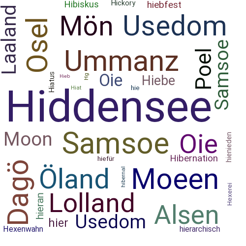Ein anderes Wort für Hiddensee - Synonym Hiddensee