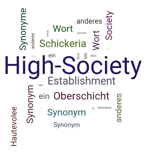 Ein anderes Wort für High-Society - Synonym High-Society