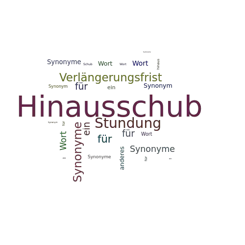 Ein anderes Wort für Hinausschub - Synonym Hinausschub