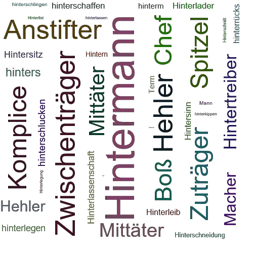 Ein anderes Wort für Hintermann - Synonym Hintermann