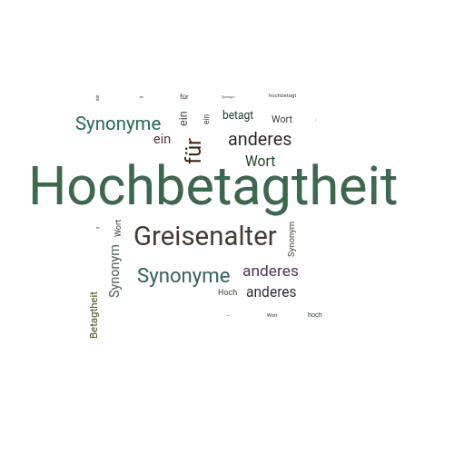 Ein anderes Wort für Hochbetagtheit - Synonym Hochbetagtheit