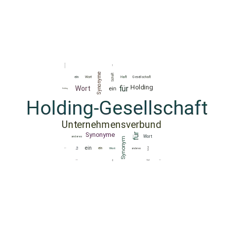 Ein anderes Wort für Holding-Gesellschaft - Synonym Holding-Gesellschaft