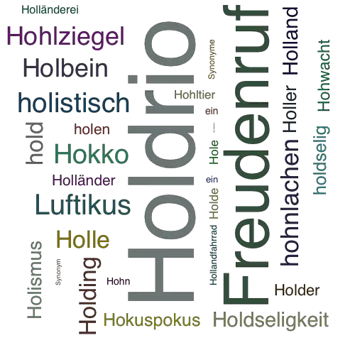 Ein anderes Wort für Holdrio - Synonym Holdrio