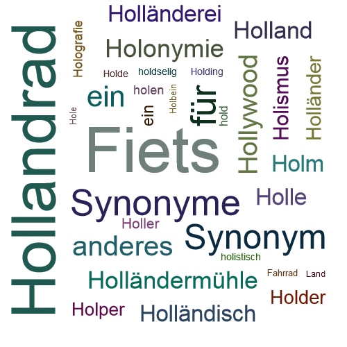 Ein anderes Wort für Hollandfahrrad - Synonym Hollandfahrrad