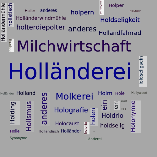 Ein anderes Wort für Holländerei - Synonym Holländerei