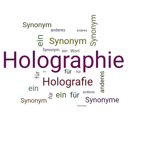 Ein anderes Wort für Holographie - Synonym Holographie