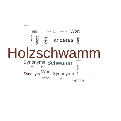 Ein anderes Wort für Holzschwamm - Synonym Holzschwamm