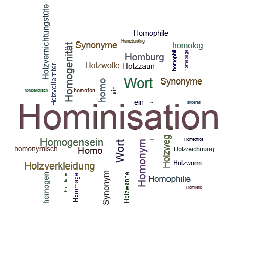 Ein anderes Wort für Hominisation - Synonym Hominisation
